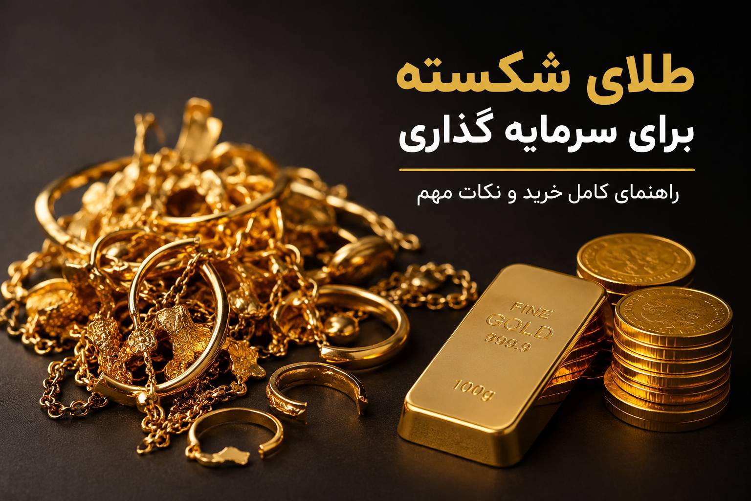 طلای شکسته برای سرمایه گذاری چیست؟ مزایا، معایب و نکات مهم خرید